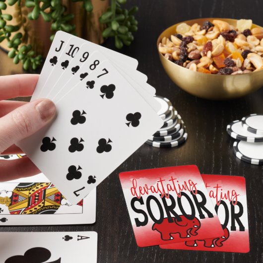 Door DST geïnspireerde, vervormende soroopspeelkaa Pokerkaarten (Insitu)