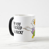 Door Duck geschopt. Mok Oekraïnse Morphing Duck (Voorkant links)