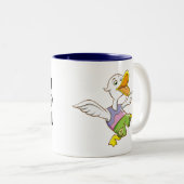 Door Duck geschopt. Oekraïense Cartoon Duck Mok (Voorkant rechts)