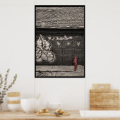 Door een achterdeurtje... poster (Keuken)