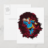 Door een bakstenen muur briefkaart (Voorkant / Achterkant)