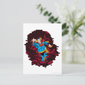 Door een bakstenen muur briefkaart (Staand voorkant)