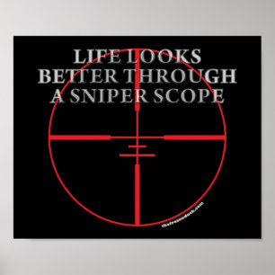 Door een Sniper-bereik Poster