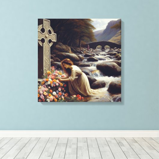 Door een stroom 2 canvas afdruk (Insitu (Houten vloer))