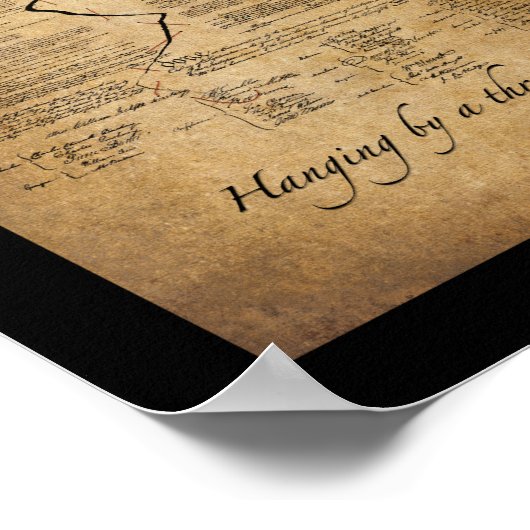 Door een thread vasthangen poster (Hoek)