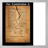 Door een thread vasthangen poster (Voorkant)