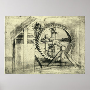 Door een tredmolen aangedreven kruisboog van Leona Poster