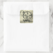 Door een tredmolen aangedreven kruisboog van Leona Vierkante Sticker (Tas)