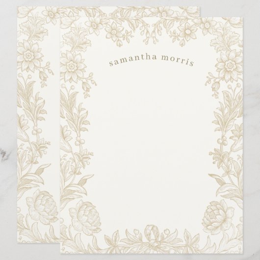 Door Elegant geschreven papier voor het schrijven  (Voorkant / Achterkant)