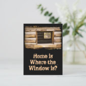 Door en door het raam briefkaart (Staand voorkant)