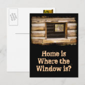 Door en door het raam briefkaart (Voorkant / Achterkant)