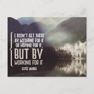 Door er voor te werken briefkaart