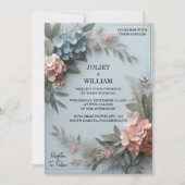 Door Eucalyptus Kant Tule Pastel Stoffig Blauw Bru Kaart (Voorkant)