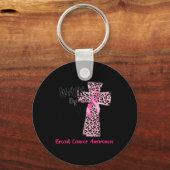 Door Faith Borstkanker Bewustzijn Christelijk Jesu Sleutelhanger (Voorkant)