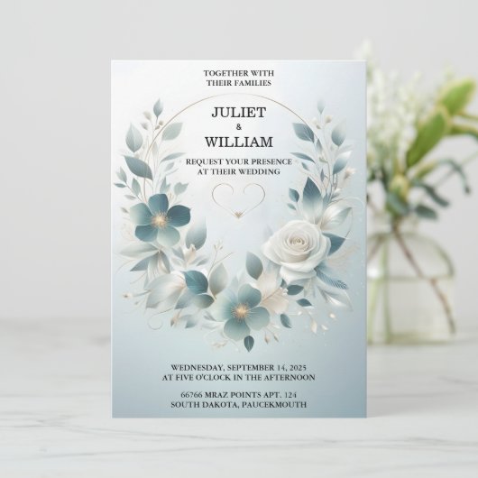 Door Fancy Metaalglam Glanzende Hoge Eind Zilveren Kaart (Staand voorkant)