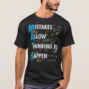 Door fouten in de wiskunde kan worden nagedacht ov t-shirt