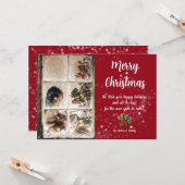 Door Frosted Windows en sneeuwfoto Kaart (Voorkant / Achterkant in situ)