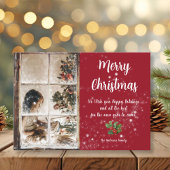 Door Frosted Windows en sneeuwfoto Kaart