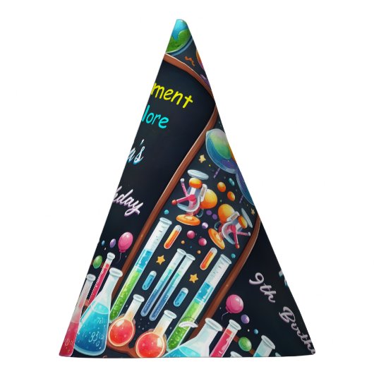 Door Fun Lab Kinder Geek Nerd Mad Science 9e Verja Feesthoedjes (Rechts)