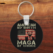 Door Geboorte Maga Door Keuze Pro Trump 2024 Ameri Sleutelhanger (Voorkant)