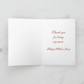 Door Geboorte of door het Moederdag van de Band Kaart (Binnen)