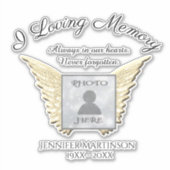 Door geheugen altijd in ons hart te houden sticker (Voorkant)