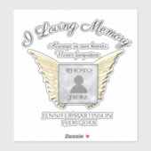 Door geheugen altijd in ons hart te houden sticker (Vel)