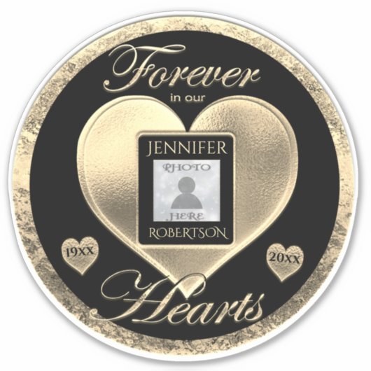 Door geheugen altijd in ons hart te houden sticker (Voorkant)