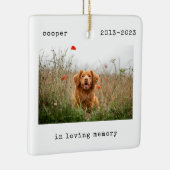 Door geheugenfoto's op onze harten te houden keramisch ornament (Rechts)