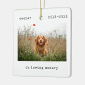 Door geheugenfoto's op onze harten te houden keramisch ornament (Links)