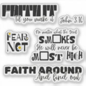 door geloof geïnspireerde Sticker (Voorkant)