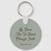 Door genade zijt gij behouden Efeziërs 2 Schrift Sleutelhanger (Voorkant)