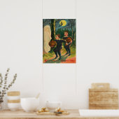door Ghost opgeslagen jongens Poster (Keuken)