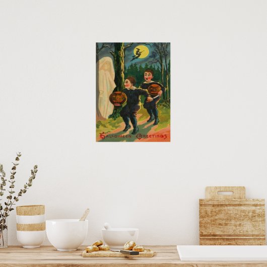 door Ghost opgeslagen jongens Poster (Keuken)