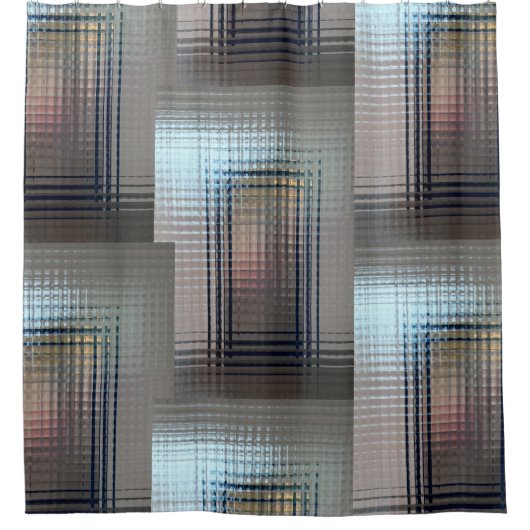 Door glasdeuren douchegordijn (Voorkant)