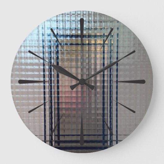 Door glasdeuren grote klok (Voorkant)