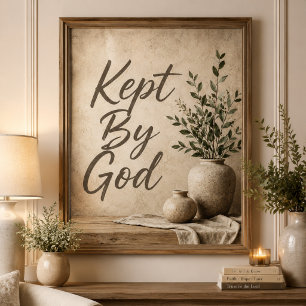 Door God Behouden Neutrale Wanddecoratie in Rustie Poster
