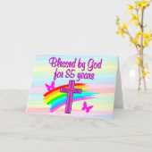 DOOR GOD GEZEGEND VOOR 85 JAAR WENSKAART KAART (Gele Bloem)