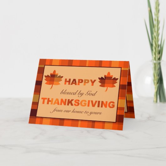 Door God Gezegende Thanksgiving Kaart (Voorkant)