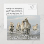 Door God zullen we een overweldigende psalm maken Briefkaart (Voorkant / Achterkant)