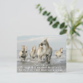 Door God zullen we een overweldigende psalm maken Briefkaart (Staand voorkant)