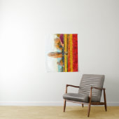 Door gouden en rode Tulpvelden rollen Wandkleed (In situ)