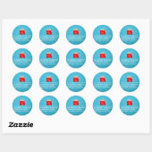 Door Grace ben je gered Ronde Sticker (Vel)