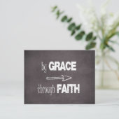 Door Grace Through Faith Bible Verse Briefkaart (Staand voorkant)