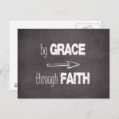 Door Grace Through Faith Bible Verse Briefkaart (Voorkant / Achterkant)