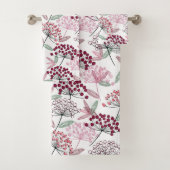 Door hand getrokken ventilatorpatroon bad handdoek (Insitu)