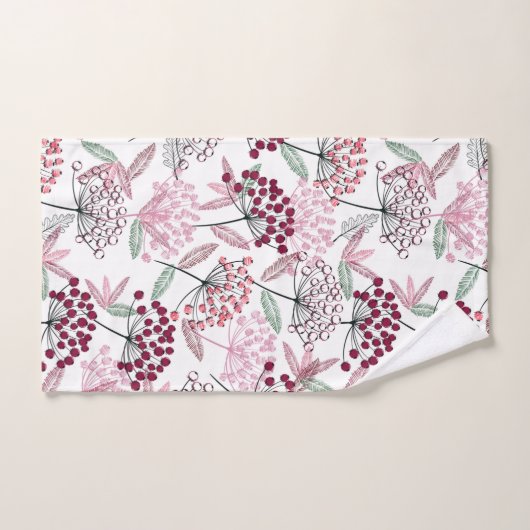 Door hand getrokken ventilatorpatroon bad handdoek (Handdoek)