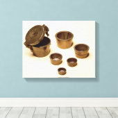 Door handelaren en apothekers gebruikte gewichten canvas afdruk (Insitu (Houten vloer))