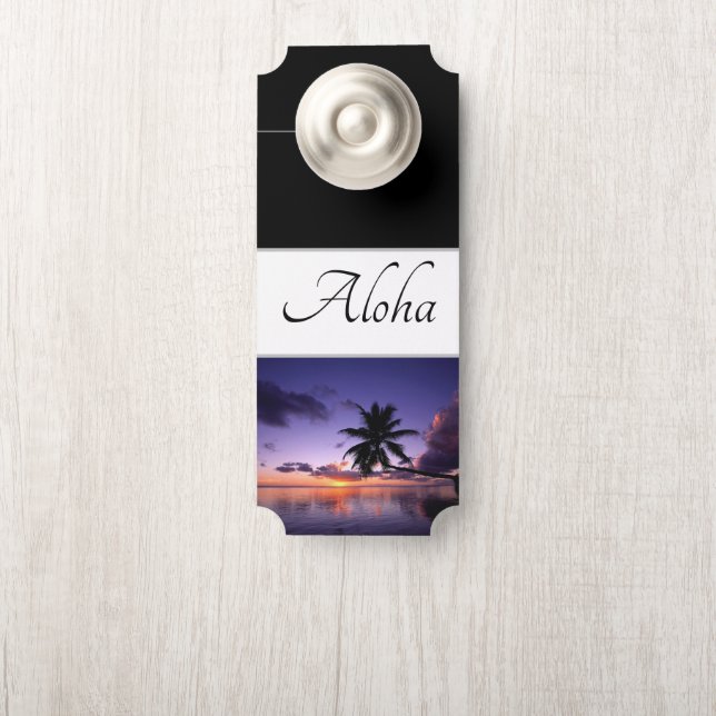 Door Hanger Aloha Hawaiian Sunset (Op knop)