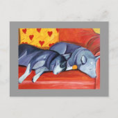 Door hart briefkaart (Voorkant)